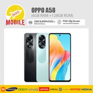 OPPO A58 Smartphone (6GB RAM + 128GB ROM) 33W SUPERVOOCTM + 5000mAh Battery, 6.72'' FHD+ Sunlight Display, 50MP AI Camera -1 Year warranty by Oppo Malaysia