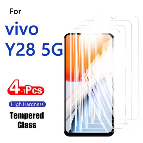 1-4PCS HD Screen Protectors For Vivo Y28 5G Y 28 9H Tempered Glass Crystal High Aluminum Anti Scratc