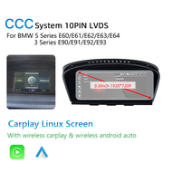 AQLKY แอนดรอยด์12 CarPlay สำหรับ BMW 3 5ชุด E60 E61 E63 E62 E90 E91 E92วิทยุอัตโนมัติ GPS สเตอริโอ W