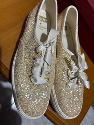 Keds Kate spade 婚鞋 婚紗波鞋 閃鑽白蕾絲
