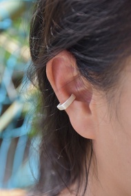 990銀實心幾何無耳洞耳夾耳掛純銀極簡耳骨夾