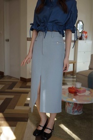 urban apparels pasta front slit skirt กระโปรงยาวลายผ่าหน้า