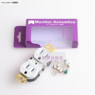 現貨靜神Monitor Acoustics高級美標雙位墻插壁插插座AG-M-SPD鍍銀鈀