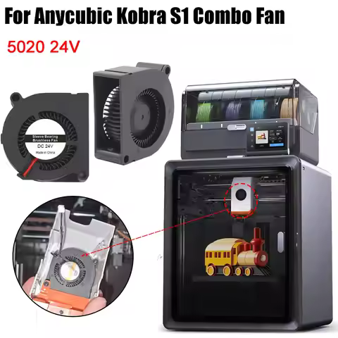 For Anycubic Kobra S1 Hotelend Model Cooling Fan 24V 5020 Silent Fan for Anycubic Kobra S1/S1 Combo 