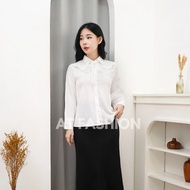 Korean Style Blouse, Shakila Twill Floral Tassel Blouse, Women's Blouse Blouse Women Korean Style