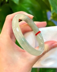 冰種 天然翡翠 緬甸翡翠 A玉 玉鐲 • 冰玻種果綠翡翠福鐲