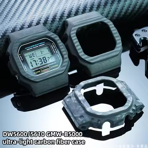 Ultra Light Carbon Fiber Watch Case Mod For Casio G-SHOCK DW5600 DW5610 GMW-B5000 series Small Squar