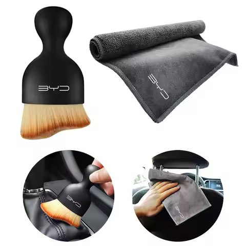 High-end Car Cleaning Brush+Suede Wash Towel For BYD Atto 3 Yuan Plus Han Tang EV F3 E6 Dmi Song F0 