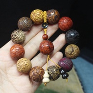 richshopman สร้อยข้อมือ Wind Sandalwood Buddha Beads กำไล Bracelet 2.0 Multi-Trere Beads feng shui