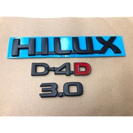 Emblem logo Toyota hilux emblem 3.0 Emblem D-4D Emblem hilux black matte