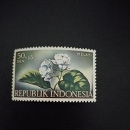 perangko kuno gambar bunga melati Republik Indonesia 70 sen