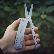 2合1摺疊迷你萬用刀│剪刀│附褲腰夾 易攜隨身│行山露營EDC工具