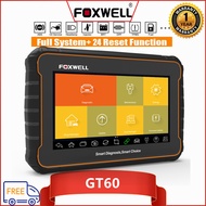 FOXWELL GT60 OBD2สแกนระบบ24ฟังก์ชั่นรีเซ็ตน้ำมัน/CVT/Injector Coding/TPMS/เกียร์การเรียนรู้/DPF/วัดร
