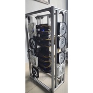 8 GPU Open Air Rig (BTC65/B75B250) +12 Fans & BTC65 MotherBoard local unit