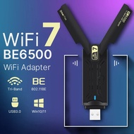 Fenvi WiFi 7 USB Adapter BE6500 WiFi Dongle USB 3.0 Tri-band 2.4G/5G/6GHz Network Card For Win 10/11