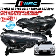 Toyota 86 GT86 2012 / Subaru BRZ 2013 Projector Dynamic Led Headlamp With A Touch In Blue + Signal R