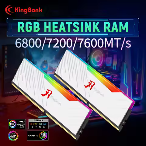 KINGBANK SOARBLADE KRRW Series DDR5 RGB Memory Kit 32GB (16GBx2) 6800 7200 7600 MHz High Frequency w