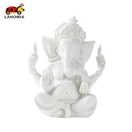 [LAHOMIA] Hindu Deity Figurine Resin Hindu Deity Figurine Statue White S