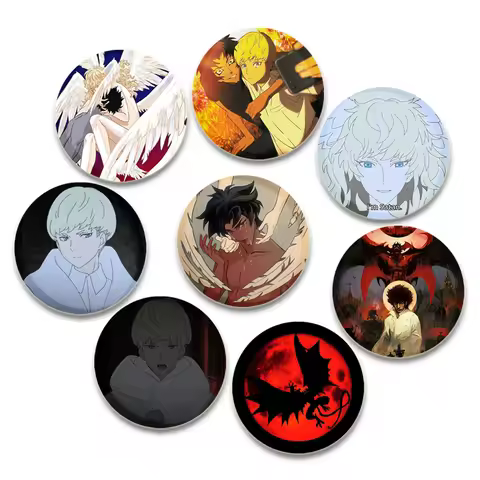 Anime Devilman Crybaby Brooches Round Creative Badge for Manga Icon Backpack Bandage Jewelry Accesso