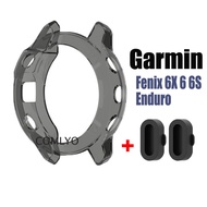 Garmin Fenix 6X 6 6S Pro Solar Sapphire GPS Enduro Case Protective Protector Smart Watch Cover Shell Charging Port Dust Plug