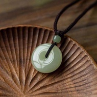 和田玉平安扣吊墜  項鏈