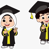 WLCMe! piala wisuda kartun akrilik, piala wisuda tk