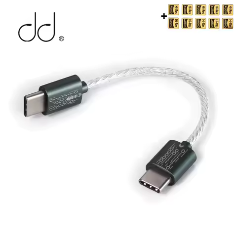 DD ddHiFi Upgraded TC05 Type C to Type C Data Cable, Connect Music Players/USB-C Decoders with Smart
