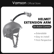 Vamson For Go Pro Accessories Helmet Extension Arm Kit Self Photo Mount For Gopro Hero 8 7 6 5 4 3+  For Yi 4K For SJCAM VP407