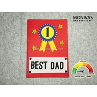 Best Dad Award DIY Greeting Card Handmade Fathers Day Gift
