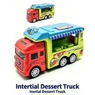 Kids Inertia Car Toy Dessert Cart Push & Go Vehicle Pretend Food Truck  kereta mainan