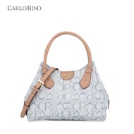 Carlo Rino Dark Beige Carlo GEO top handle Hobo Bag