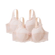 Direct from Japan Nissen_ Plus Size Full Cup Bra 2-Pc Set with Exquisite Japanese Lace - Comfortable