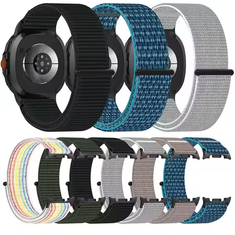 Band for Samsung Galaxy Watch 8 44mm 40mm Classic 46mm Nylon Loop Sports Breathable Correa Bracelet 