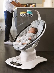 American 4moms Mamaroo lulls the baby to sleep, and the electric baby cradle automatically shakes th