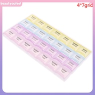 [Beautyoufeel] 28 Cell Pill Box Whole Month Medicine Organizer Week 7 Days Tablet Storage Case New