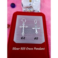 Silver 925 Cross Pendant+Necklace