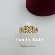 Family Gold Emas 916 Cincin LV 3 Layer R186
