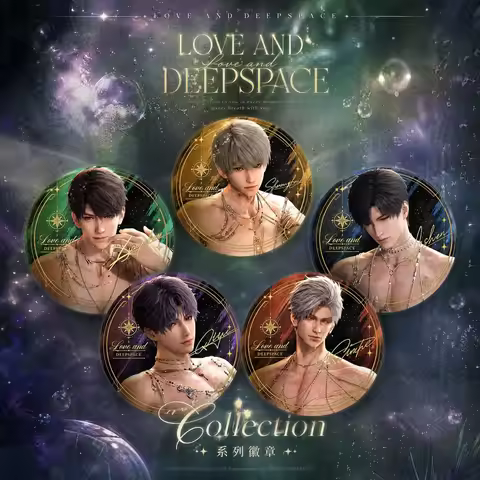75mm NEW Love and Deepspace Double Flash Badge [Lingering Lust] Sylus Zayne Rafayel Xavier Caleb Bac