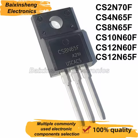10PCS CS2N70F CS4N65F CS8N65F CS10N60F CS12N60F CS12N65F TO-220F MOSFET 2N70F 4N65F 8N65F CS8N65 10N