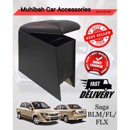 Proton BLM / FL / FLX Console Box Armrest | Non USB | Black Leather With Red Line | Easy Installatio