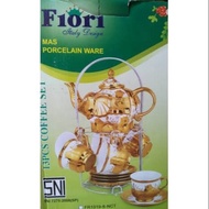 Tea Set Fiori 13 Pcs Rak Besi Italia Design FR 1020 Paket Cangkir