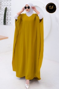 GAMIS KAPTAN UKURAN JUMBO /LD 140 /PB 145 /BUSANA MUSLIM WANITA / GAMIS KEKINIAN /GAMIS MODEL TERBAR