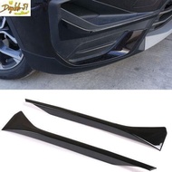 Fit For BMW X1 2020 F48 gloss black Front Fog Light Lamp strip cover trim 2pcs