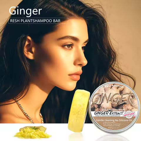 JIJIBA OIL Ginger Essential Soap Solid Shampoo Soap Oil Control Refreshing Shampoo Cleansing Moistur