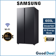 Samsung RS70F65QNFME Net 655L Inverter Side by Side Refrigerator Fridge Peti Sejuk