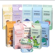 Mm Travel Wet Tissue Size 1 Pack Contains 8 Packs of Children's Mini Wet Wipes Character Mini Wet Ti