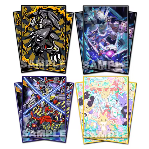 60Pcs/set 67X92Mm Diy Digimon Adventure Youkomon Greymon Card Sleeves Dtcg Omegamon Card Protective 