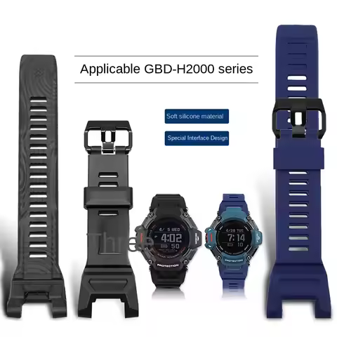 GBD-H2000 Silicone rubber watch strap For Casio G-SHOCK 3515 GBD H2000-1A/1B/2/1A9 Modified watchban