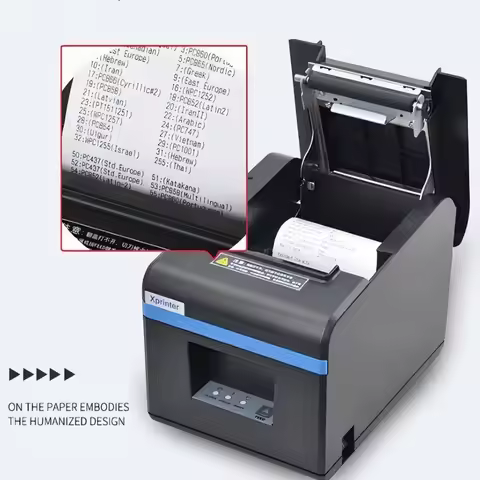 80 mm Thermal Receipt Printer XP-N160II HD Speed Printing Logo Text Graphic QR Codes Order Notificat