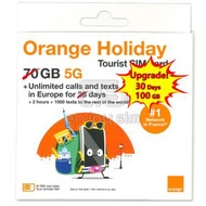 Orange Telecom - Holiday Europe【100GB/30日】歐洲 40+國家地區 5G/4G/3G上網卡數據卡電話卡SIM咭S27(00802)